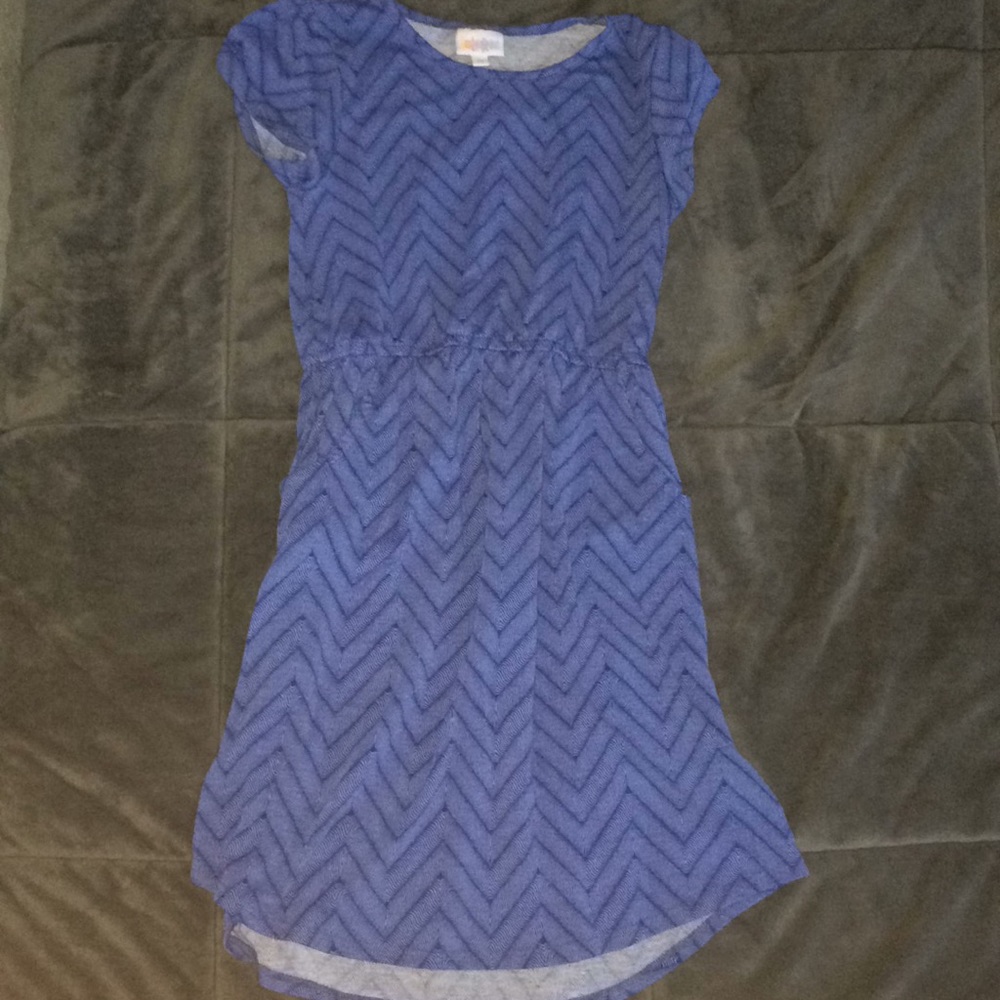 Blue chevron dress